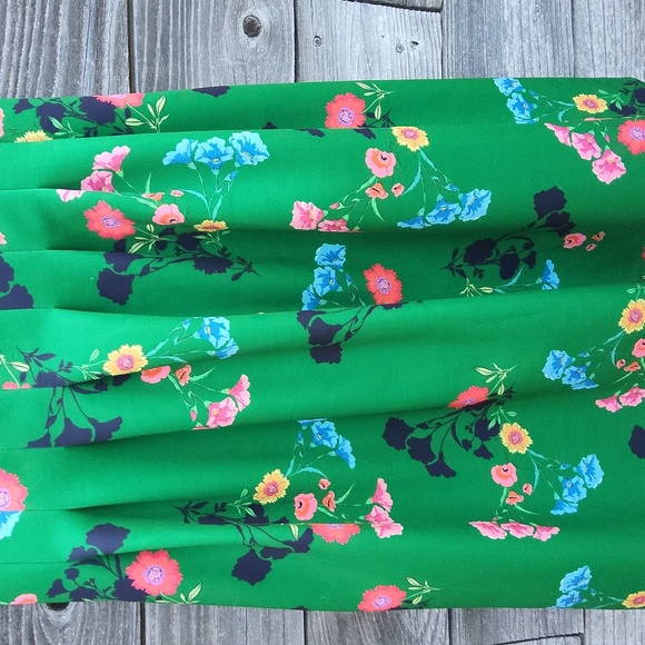 Vince Camuto Floral Green Sleeveless Dress size 12 - Picture 4 of 11